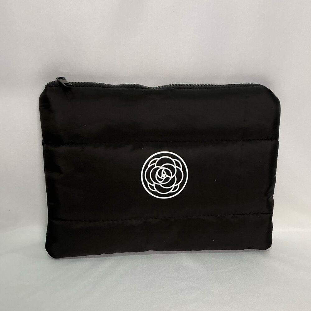 Black Pouch Camilla White Floral Logo Chanel